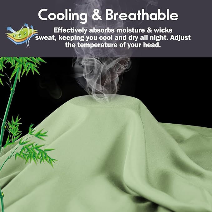 Pillowcases King Size 2 Pack, Cooling Viscose from Bamboo Pillow Cases - Image 3