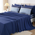 WONGS BEDDING Comforter Set Queen Size 7 Pieces, Patchwork Soft Lightweight - Image 4
