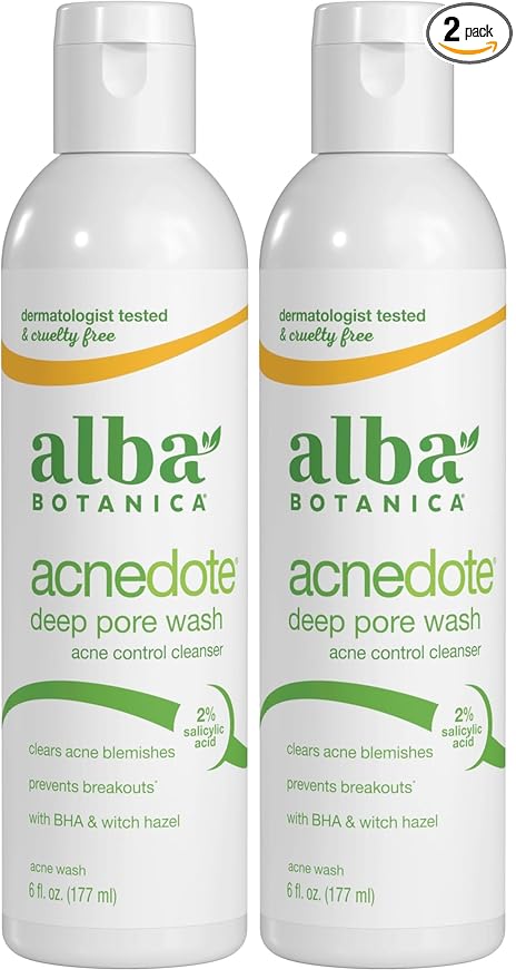 Alba Botanica Acnedote Maximum Strength Deep Pore Wash, 6 Oz by AlbaBotanica