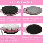 Foot File Callus Remover 4-in-1, Scrubber Brush, Foot Rasp and Sand Paper - Image 2