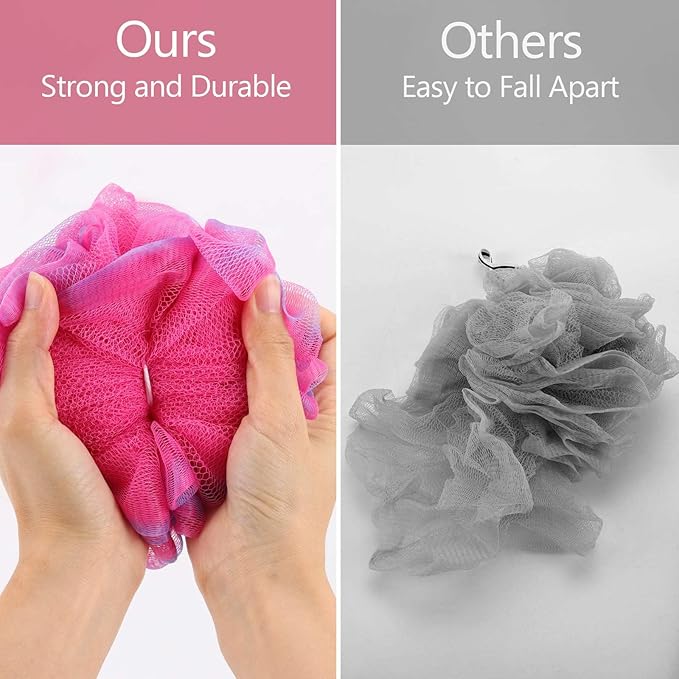 BTYMS 75g/Pc Large Loofahs Shower Sponge, Exfoliating Body Scrubber Shower - Image 4