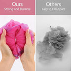 BTYMS 4 Pieces 75g/pc Shower Loofahs Large Bath Sponge Mesh Pouf Wash Puff - Image 4