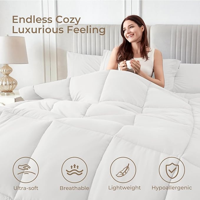 Sasttie Twin XL Comforter Set, 5 Pieces Twin XL Bed in a Bag, Complete Bedding - Image 2