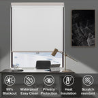 HESTIA No Drill Cordless Blackout Roller Shades Screwless Waterproof Shower - Image 3