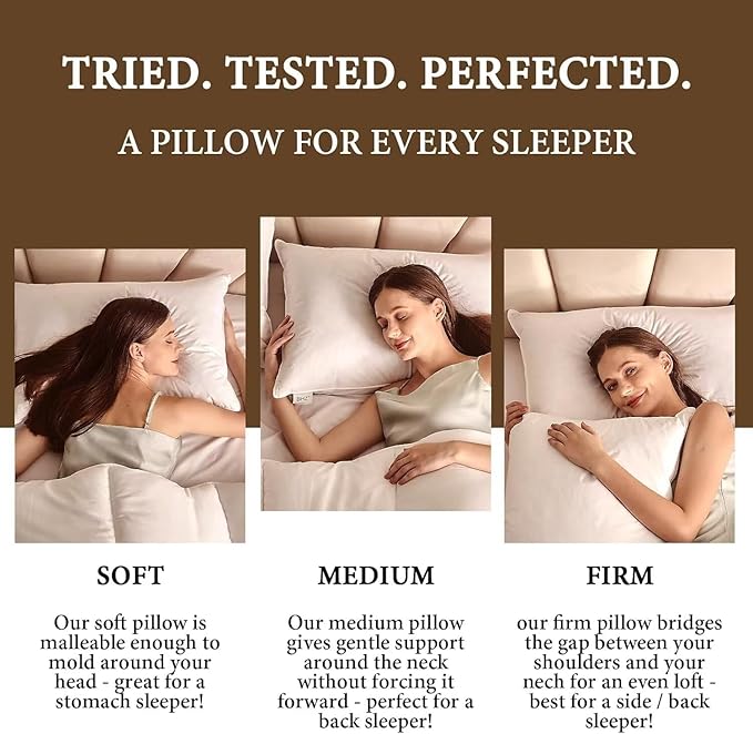 BHZ Goose Down Feather Pillows Queen Size - Image 7