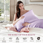 100% Silk Pillow Cases 2 Pack Standard Size Mulberry Silk Pillowcase Set of 2 - Image 5