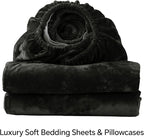BEDELITE Velvet Fitted Sheet and Pillowcase Set, Luxury Soft Fuzzy Bottom Sheet - Image 8