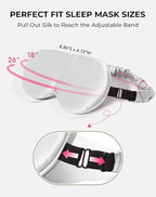 SilkSilky 100% 22 Momme Mulberry Silk Sleep Mask – Upgraded 3D Contoured Eye - Image 4