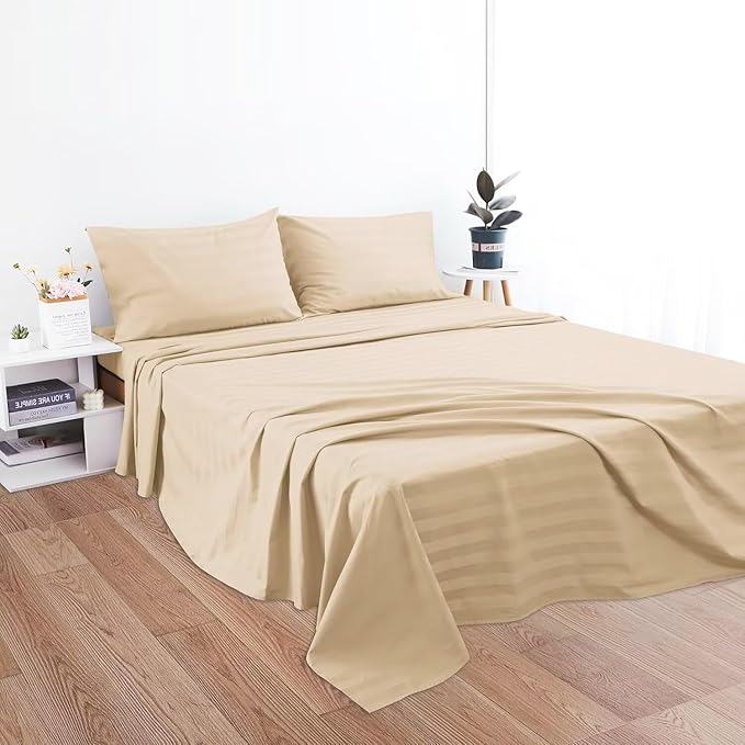 2-Pack Cotton Full Flat Sheet Only, 600 Thread Count 100% Egyptian Cotton Top - Image 7
