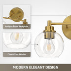 VONLUCE Bathroom Light Fixtures, 2-Light Vanity Light - Image 3