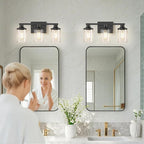 L LOHAS LED 3-Light Bathroom Vanity Light, 17 Inch Matte Black Bathroom Lighting - Image 6