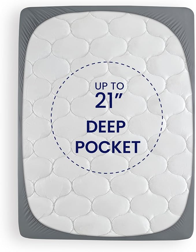SLEEP ZONE Full Size Cooling Mattress Pad - Image 4