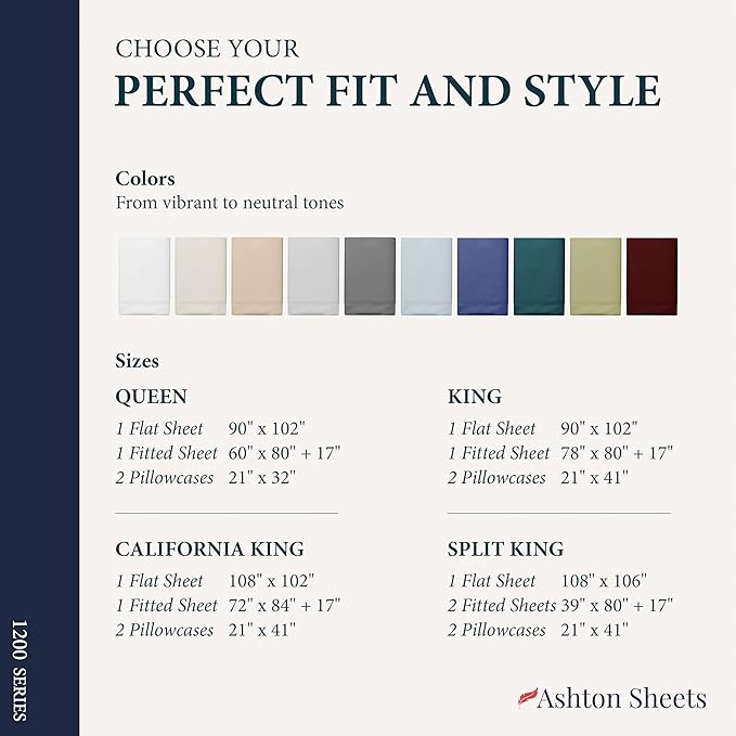 100% Egyptian Cotton Queen Size Sheets Set - Image 8