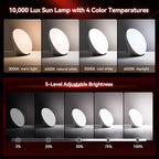 670nm Red Light Therapy Sleep Device & 10, 000 Lux Sun Lamp – Dual Function - Image 5