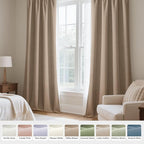 Joydeco Toffee Brown Velvet Curtains 108 Inches 2 Panels, Luxury Thermal - Image 7