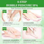 Pedicure Kit Foot Soak Set: Bubble Salt, Sugar Scrub, Massage Mask, Massage - Image 5
