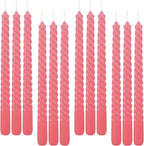 WPONSZU 10 Inch Pink Spiral Taper Candle Set of 12 Pack Unscented Dripless - Image 8