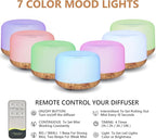 Oil Diffuser, 500ml Essential Oil Diffusers - Image 3