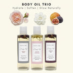 Olivia Care 3 Pack Body Oils: Apricot Fig, French Rose, Jasmine Gardenia - Image 3