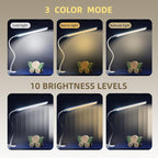 Desk Lamp with Clamp, Long Flexible Arm Clip on Lamp - Image 4