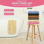 QUBA LINEN 100% Cotton Bath Towels-27x54inch - Image 3