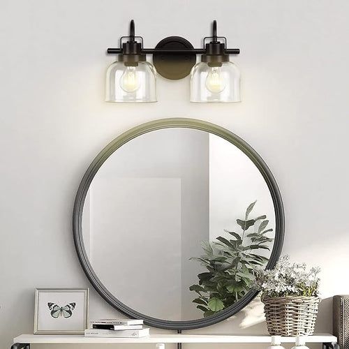 2 Lights Bathroom Vanity Light, Bronze Modern Wall Light Fixtures Over Mirror - Image 2