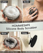 4 Pack Soft Silicone Shower Brush Body Wash Bath Exfoliating Skin Massage - Image 4