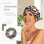 Reusable Shower Cap for Women, Large Waterproof Shower Bonnet - Image 2