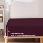 HBHLFZ Twin Fitted Sheet Only, Soft Breathable Bottom Sheet - Image 3