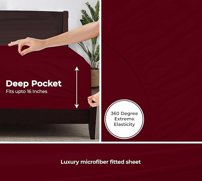 Royale Linens Fitted Sheet California King - Image 3