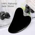 rosenice Gua Sha Facial Tools Black Guasha Tool Gua Sha Jade Stone - Image 4