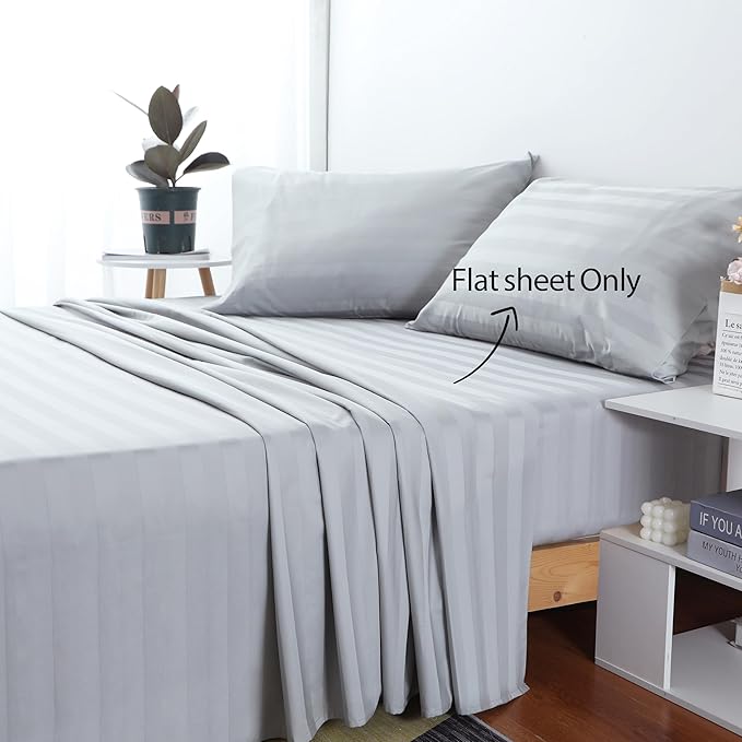 Cotton Queen Sheet Only, 600 Thread Count 100% Egyptian Cotton Top Sheet 1Pcs - Image 2