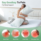 Primesoft Body Pillow for Adults, Memory Foam Long Pillow for Side Sleeper - Image 2