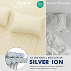 Elegear Cooling Pillow Cases for Hot Sleepers, Clean Fabric Silver Infused - Image 3