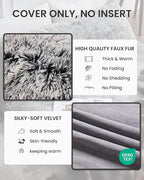 ZonLi Fuzzy Body Pillow Cover, Faux Fur Long Pillow Cover - Image 2