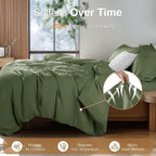 SONORO KATE 100% French Linen Duvet Cover King Size, Soft Breathable - Image 5