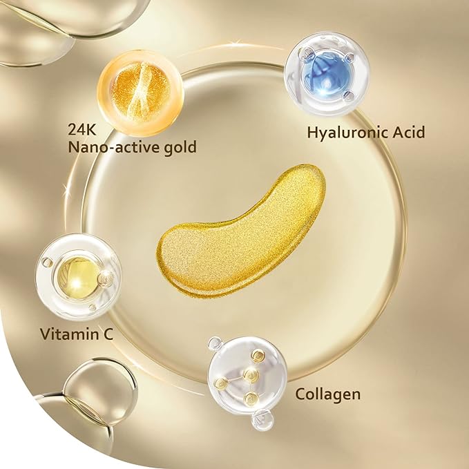 Taimand Under Eye Patches, 24K Gold Under Eye Mask - Image 3