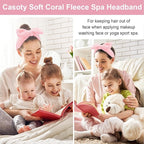 Casoty 12 Pcs Pink Spa Headband, Makeup Headband - Image 7