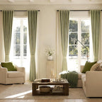 jinchan Chenille Blackout Curtains 96 Inches Long 2 Panels Sage Green Thermal - Image 7