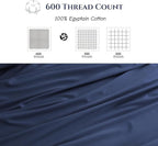 Cotton Flat Sheets Only, 600 TC 100% Cotton Flat Sheet Top Sheet Only, TwinXL - Image 3