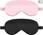 2 Pack Sleep Mask Silk Eye Mask Cover by WY+LIGHTING+LEVEL