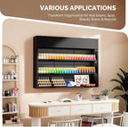 OmySalon Wall Mounted Display Rack, 47.6-Inch 3-Tier LED Nail Polish Organizer - Image 5