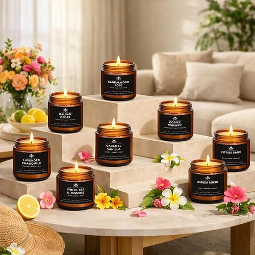 8 Pack Soy Wax Scented Candles Gift Set, Aromatherapy Candles - Image 2