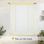 DriftAway Double Layer Linen Blackout Tie Up Curtains Thermal Insulated Fully - Image 6
