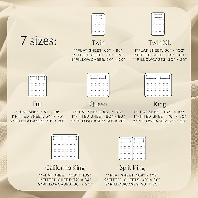 LuxClub 5 PC Split King Sheet Set, Breathable Luxury Bed Sheets, Deep Pockets - Image 4