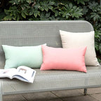 MIULEE Pack of 2 Decorative Outdoor Solid Waterproof Throw Pillow Covers Faux - Image 8