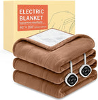 HOMLYNS LuxeHeat Heated Blanket Electric Blanket King Size, Soft Flannel Sherpa by HOMLYNS