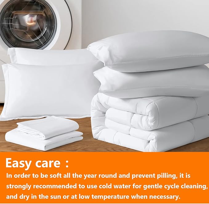 TAIMIT White Full Size Comforter Set - Image 5
