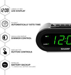 Sharp AccuSet Automatic Smart Alarm Clock – Self-Setting Digital Clock - Image 2