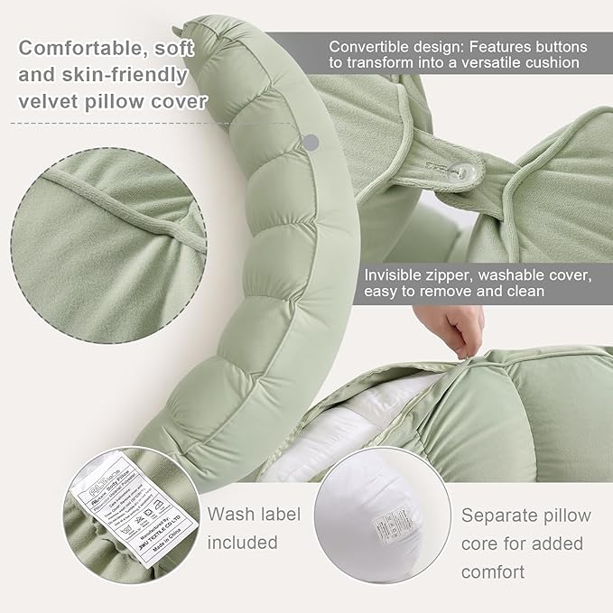Peallow – Long Round Body Pillow - Image 4
